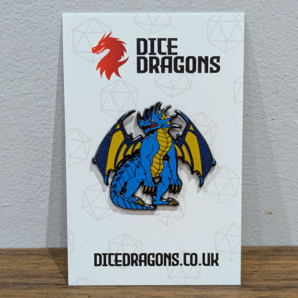 Blue Chromatic Dragon Pin