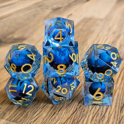 Blue Dragon Eye Rolling Dice Set