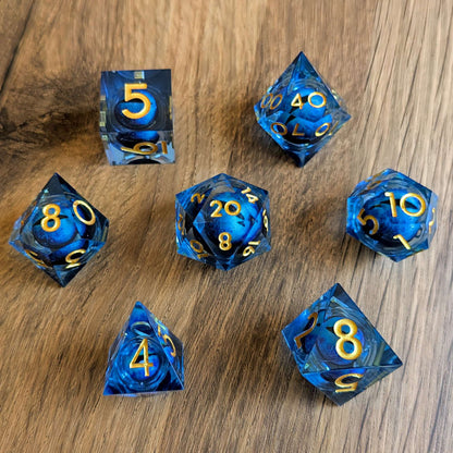 Blue Dragon Eye Rolling Dice Set