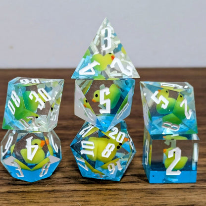 Blue Rubber Duck Sharp Edge Dice