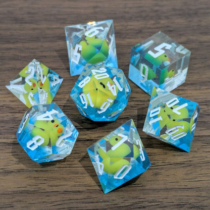 Blue Rubber Duck Sharp Edge Dice