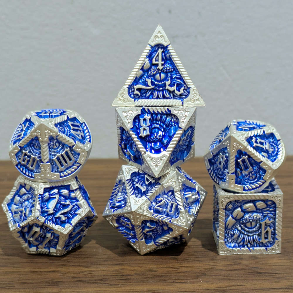 Blue Slumbering Dragon Dice