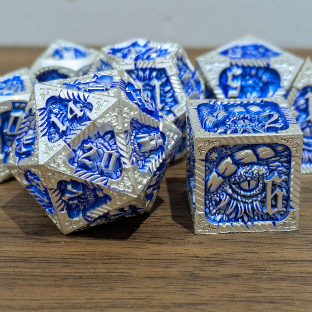 Blue Slumbering Dragon Dice