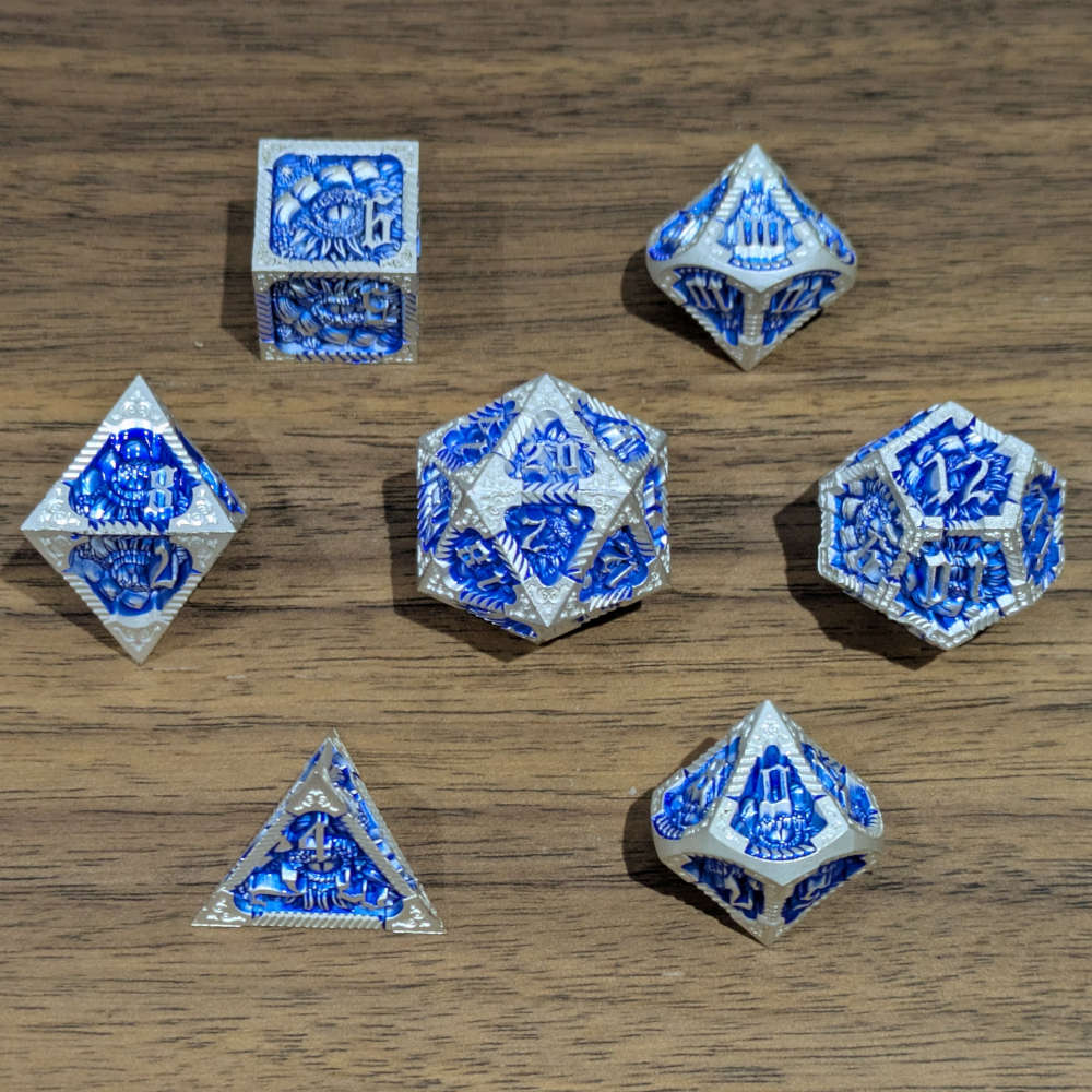 Blue Slumbering Dragon Dice
