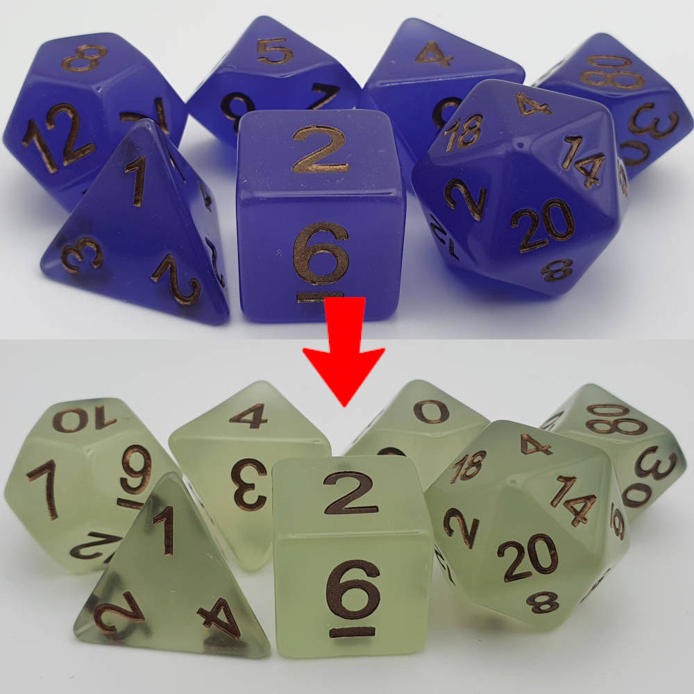 Blue to Green Heat Sensitive Dice