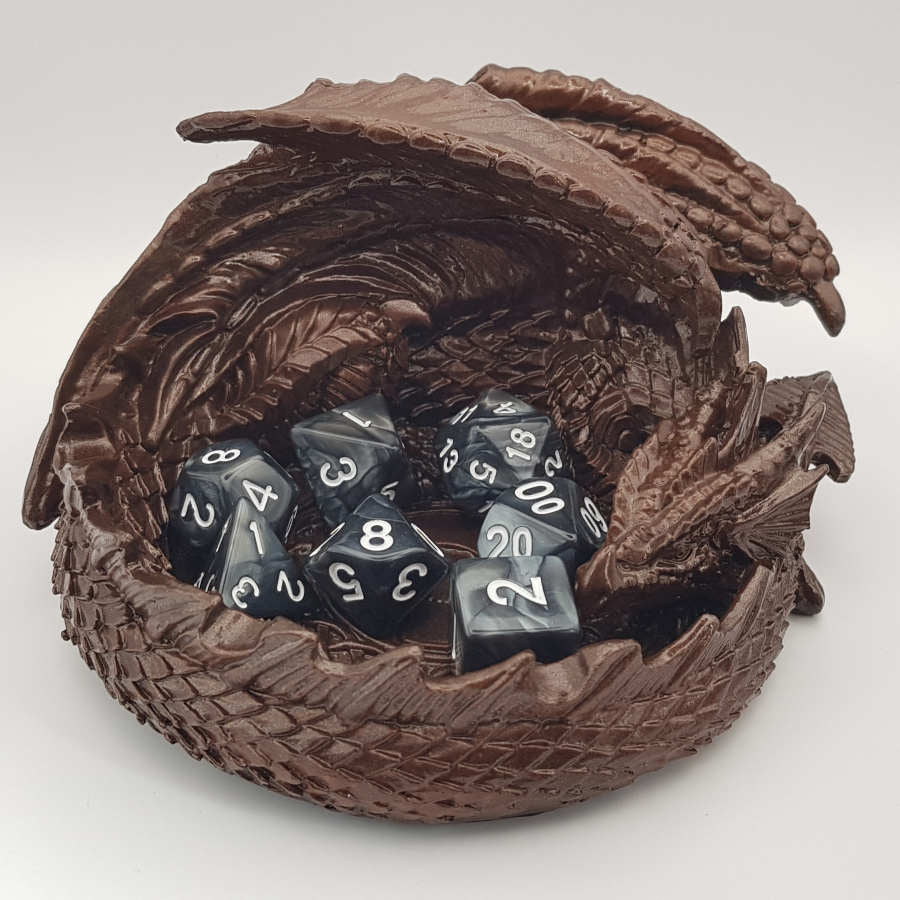 Bronze dragon dice holder