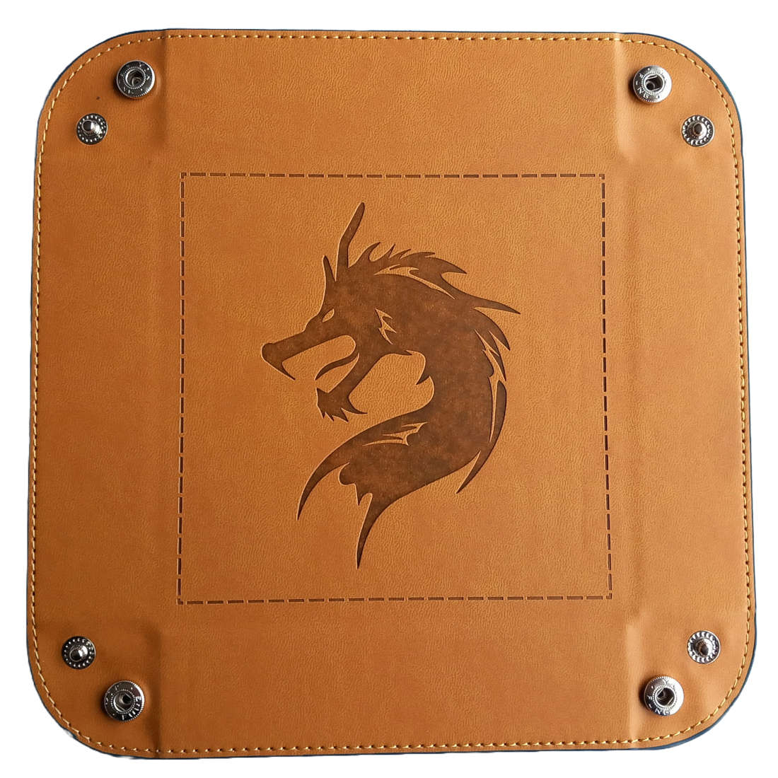 Dragon Dice Tray Folding Square brown