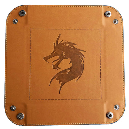 Dragon Dice Tray Folding Square brown