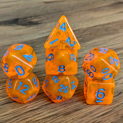 Citrine Spark Dice Set