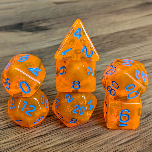 Citrine Spark Dice Set