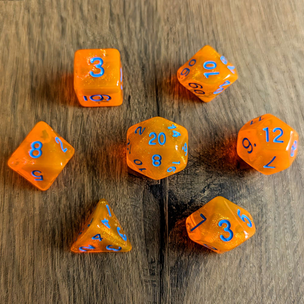 Citrine Spark Dice Set