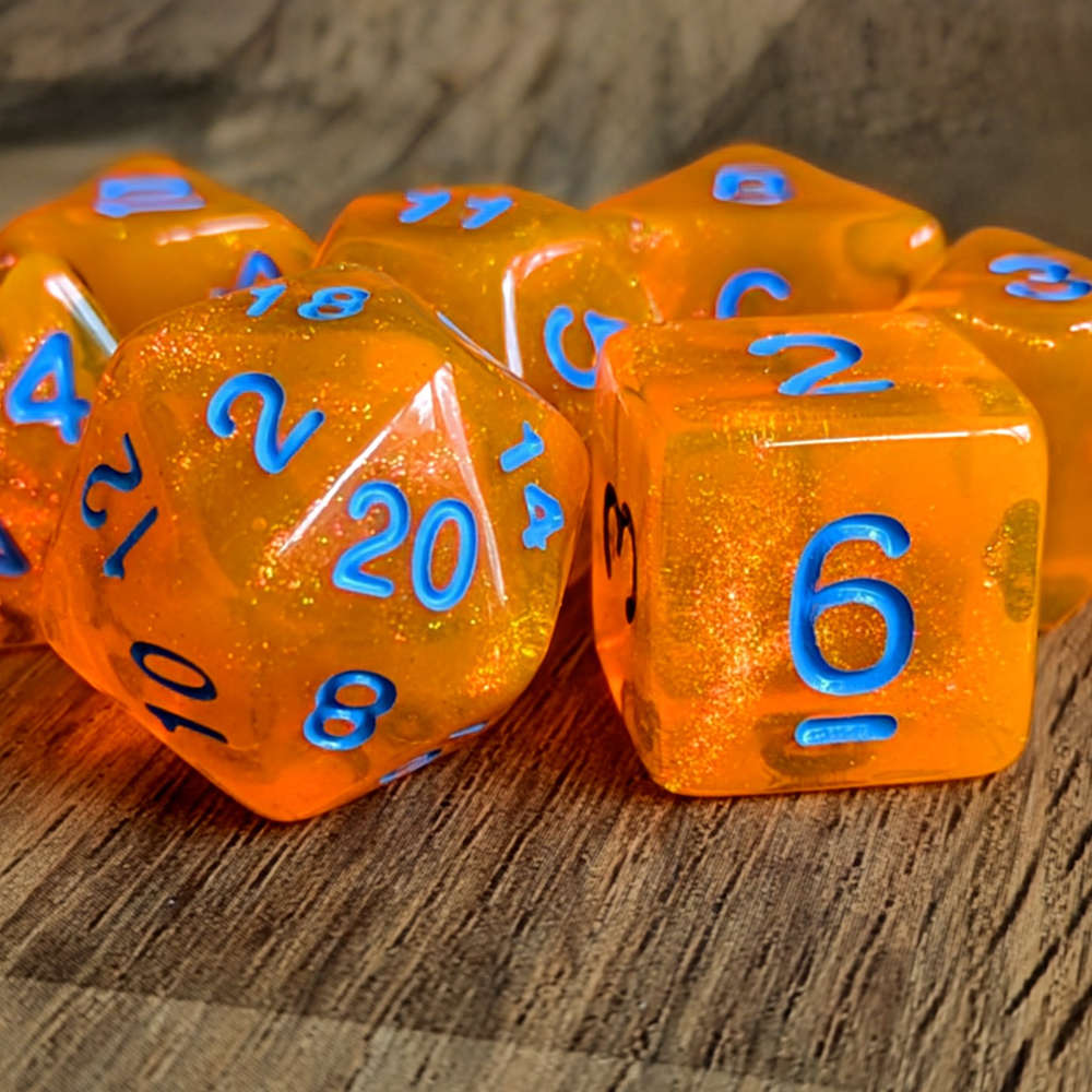 Citrine Spark Dice Set
