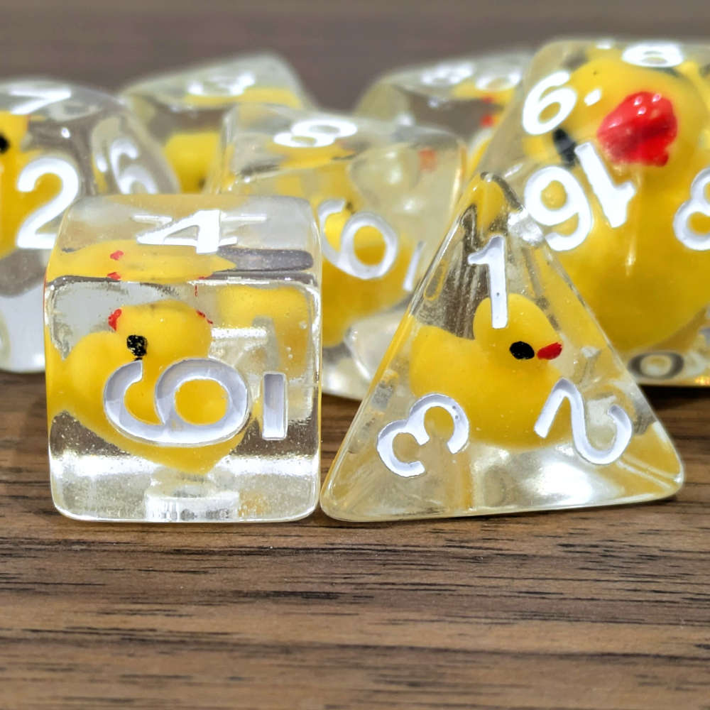 Clear Rubber Duck Dice