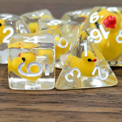 Clear Rubber Duck Dice