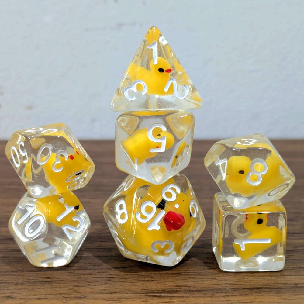 Clear Rubber Duck Dice