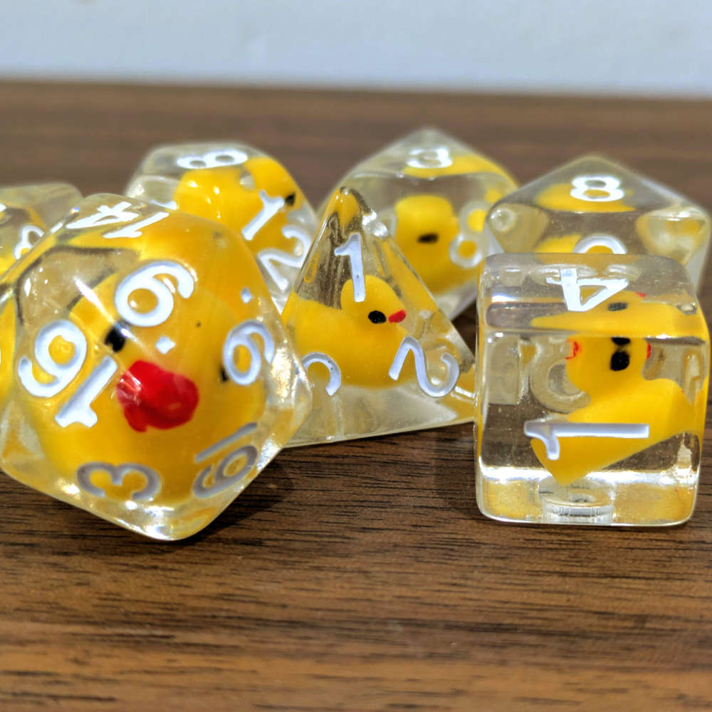 Clear Rubber Duck Dice
