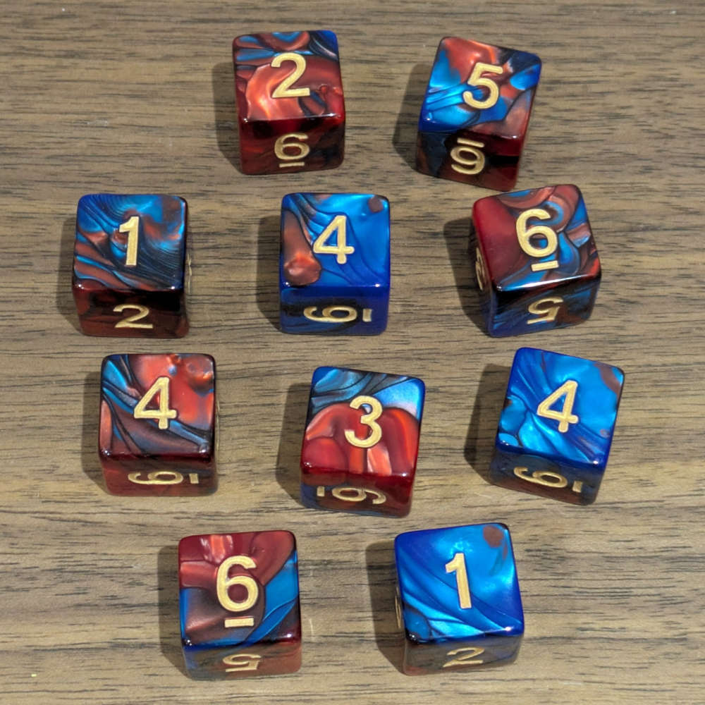 Cobalt Ember D6 Dice Set