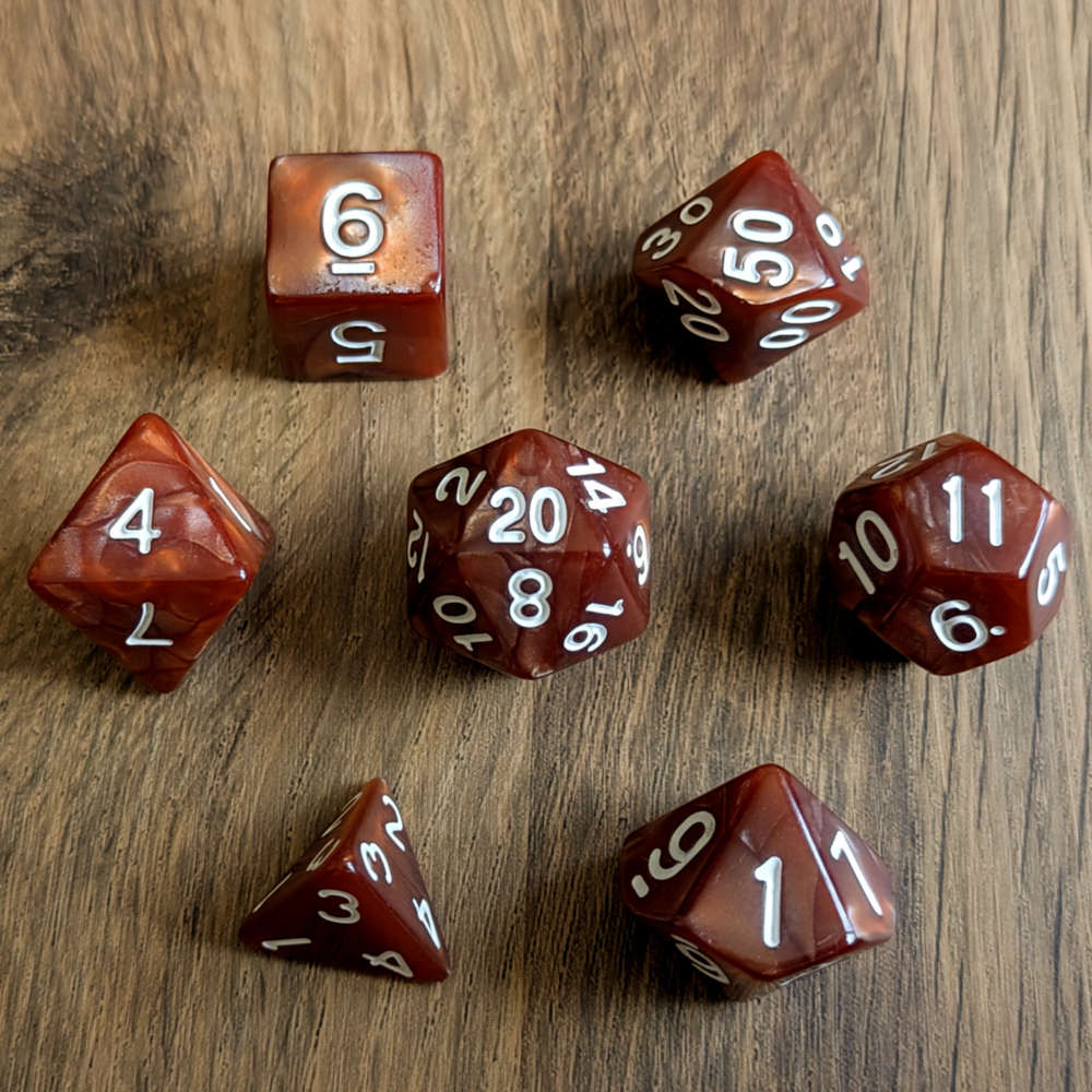 Coffeelock Brown Dice Set