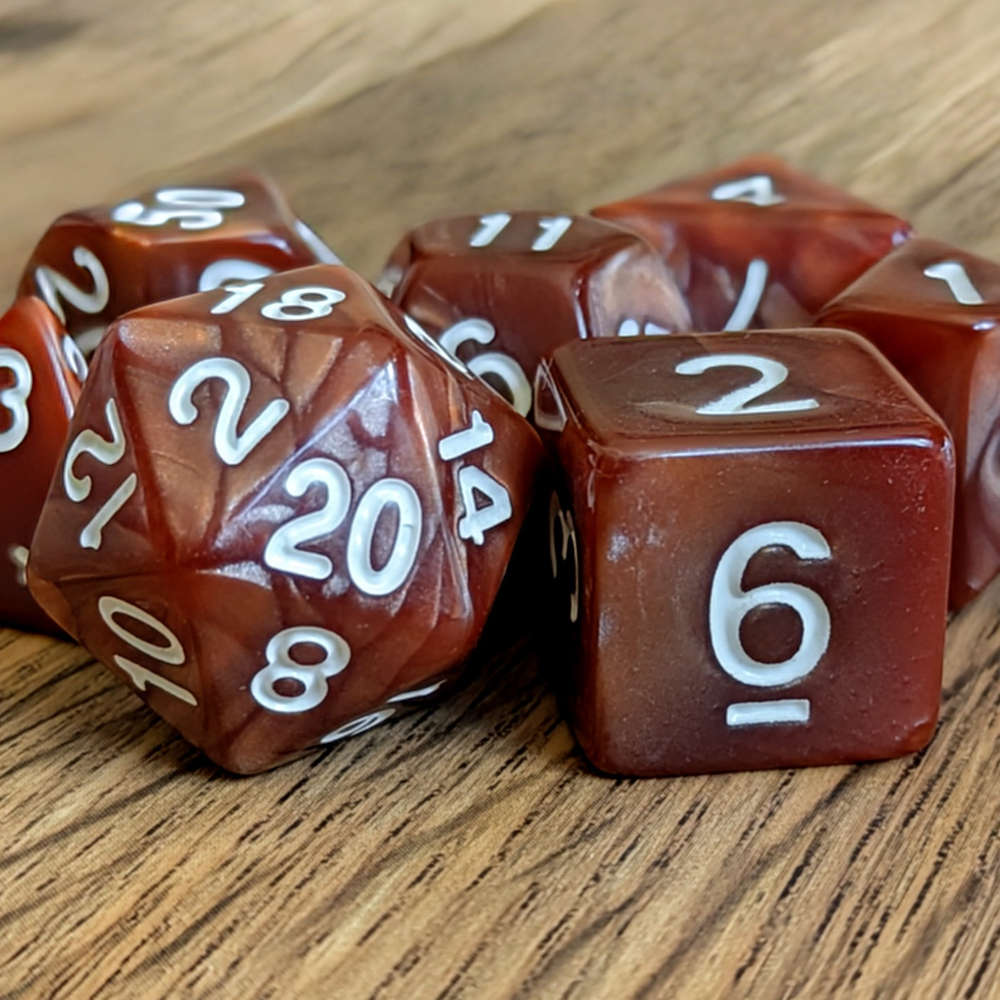 Coffeelock Brown Dice Set