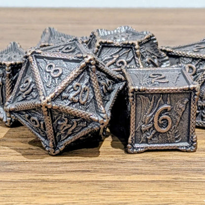 Copper Dragon Dice Set