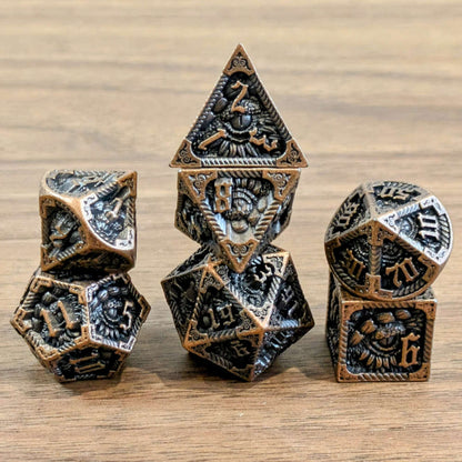 Copper Slumbering Dragon Dice