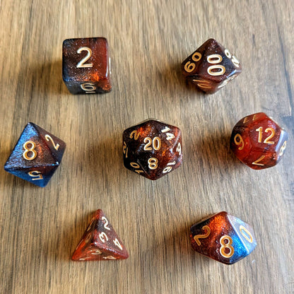 Cosmic Meteorite Dice Set