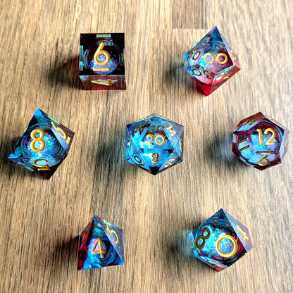 Crimson Cascade Liquid Core Dice