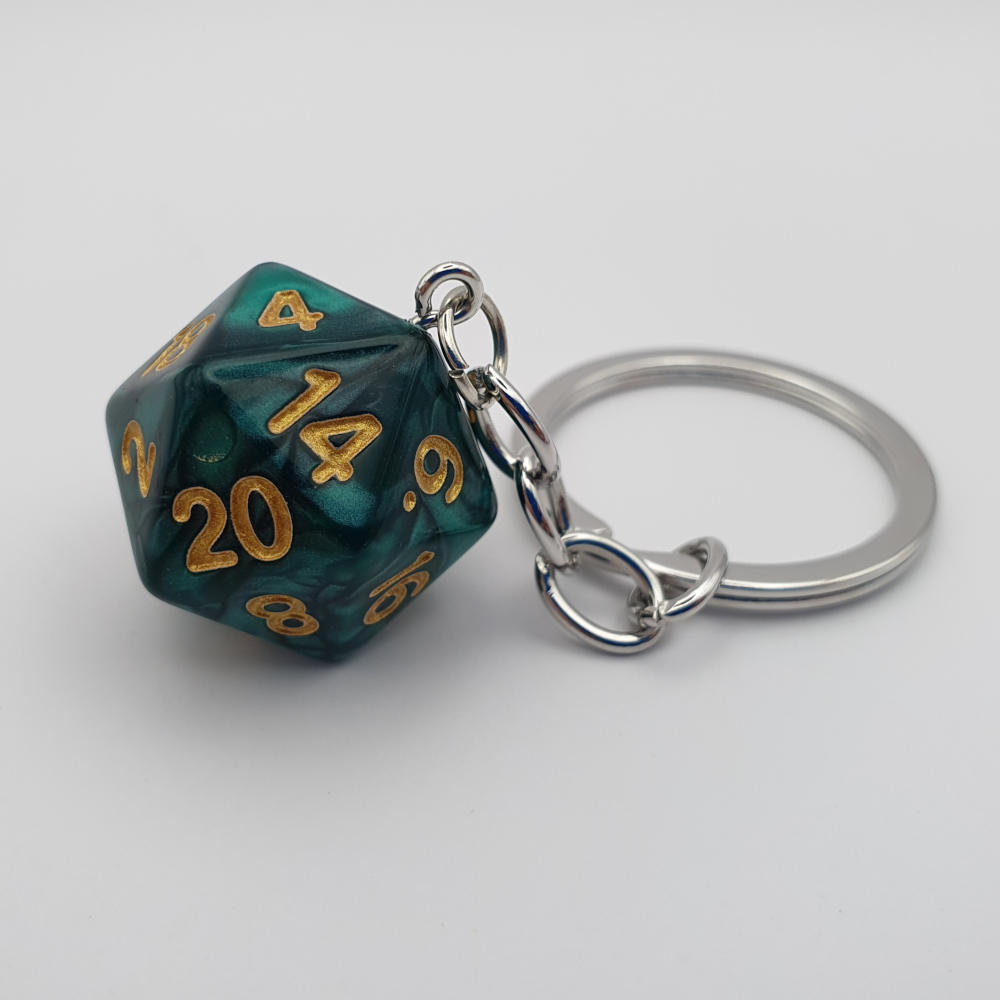 D20 Die Keyring