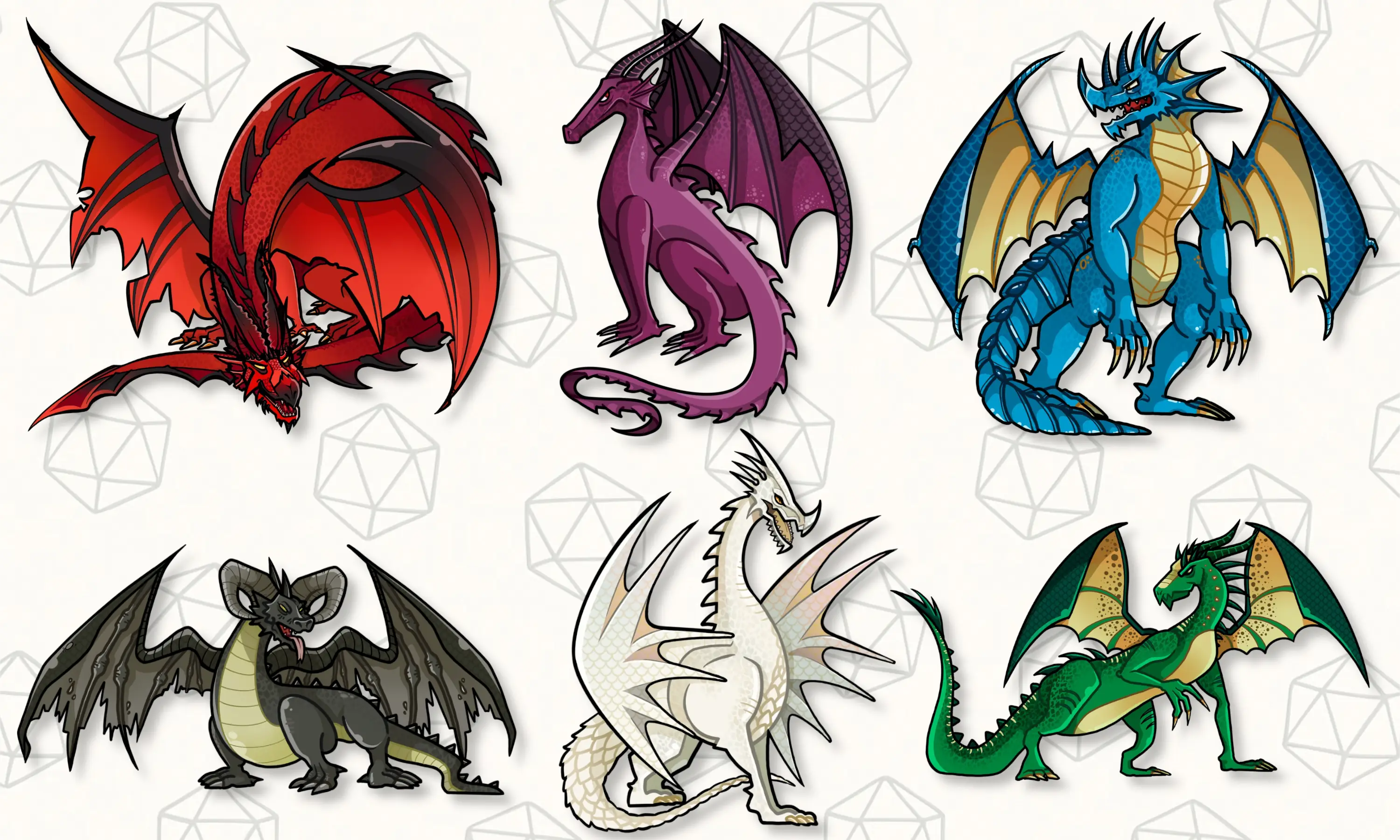Dice Dragons characters