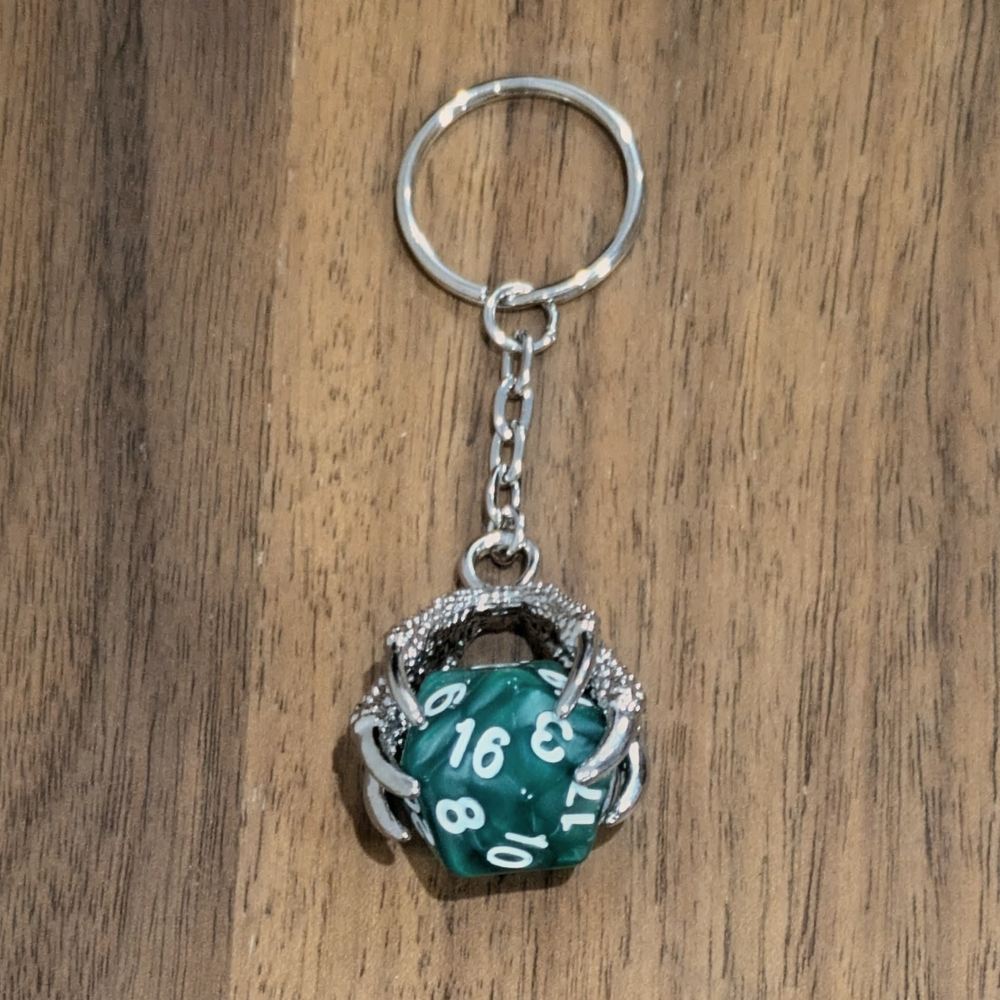 Dragon Claw D20 Keyrings