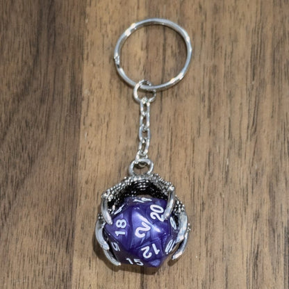 Dragon Claw D20 Keyrings