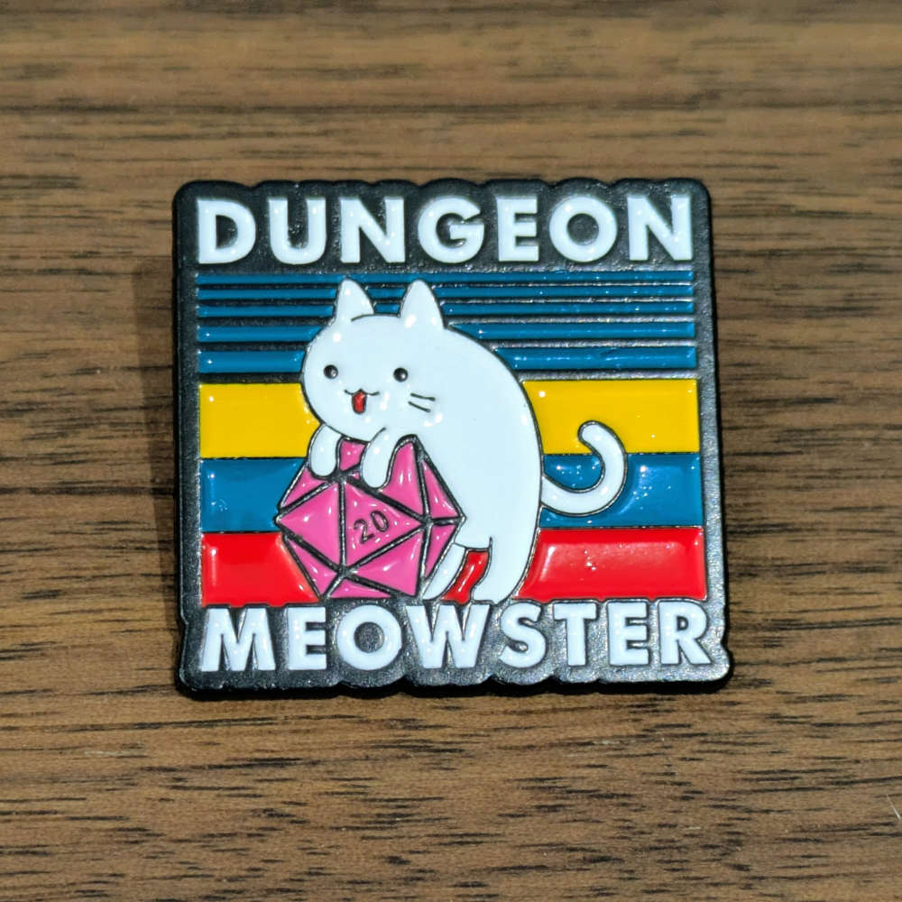 Dungeon Meowster Retro Pin