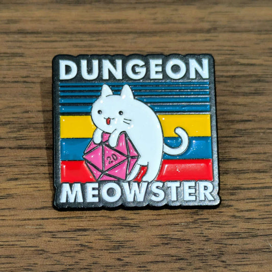 Dungeon Meowster Retro Pin