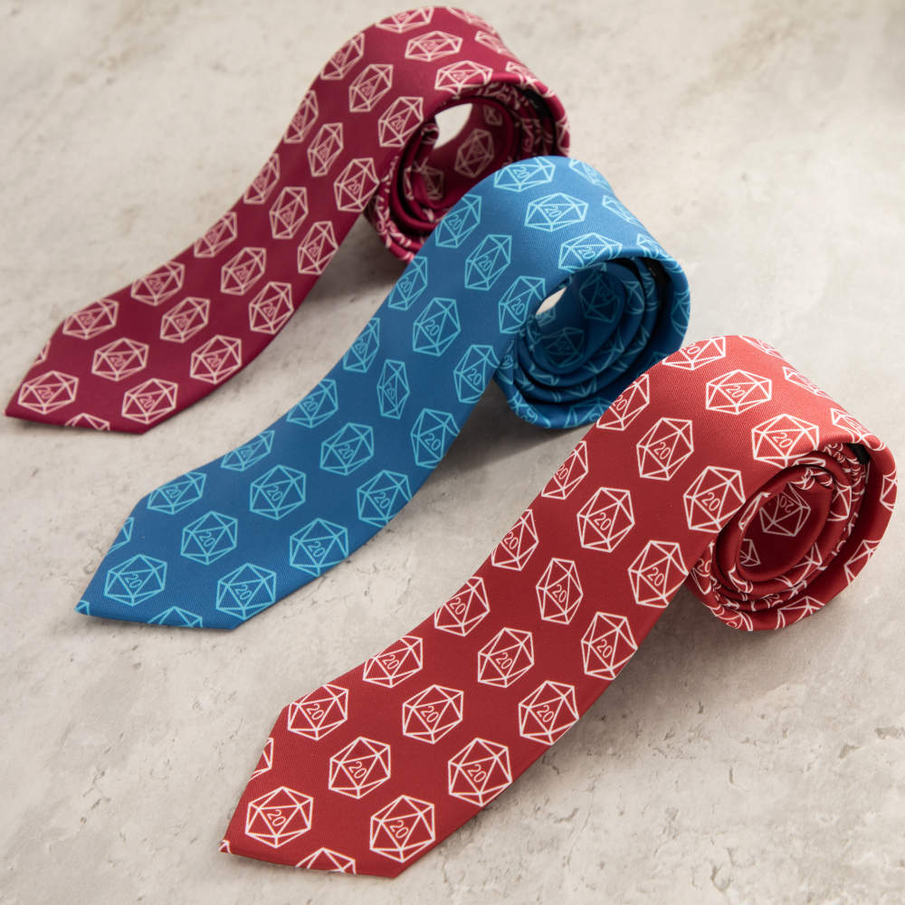 Dungeons and Dragons geek neckties