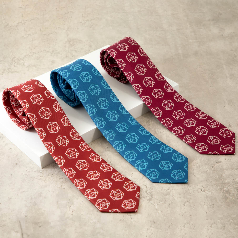 Dungeons and Dragons geek neckties