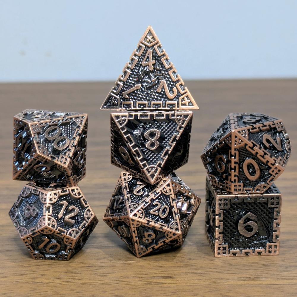 Dwarven Copper Metal Dragon Dice