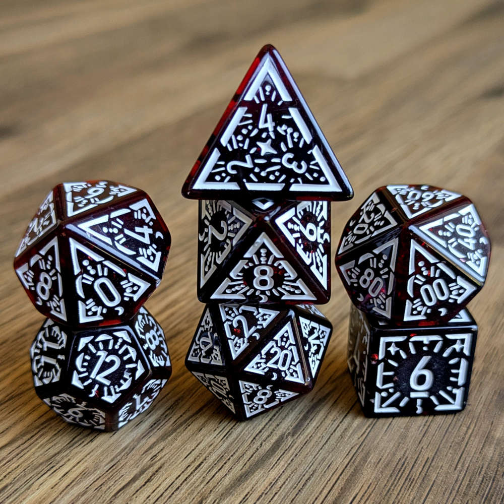 Ember Black Arcane Burst Dice Set