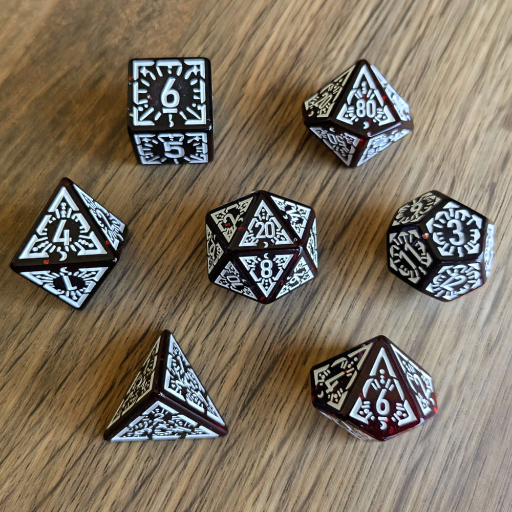 Ember Black Arcane Burst Dice Set
