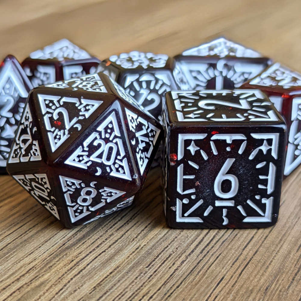 Ember Black Arcane Burst Dice Set