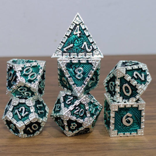 Emerald Metal Dragon Dice