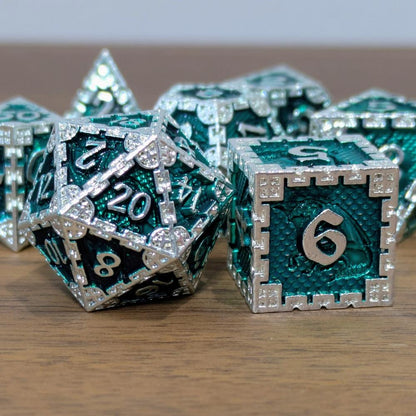 Emerald Metal Dragon Dice