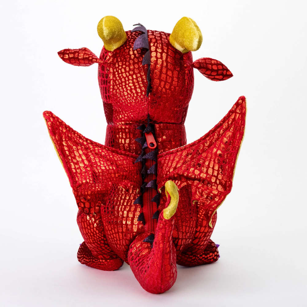 Red FanRoll Dragon Dice Plush