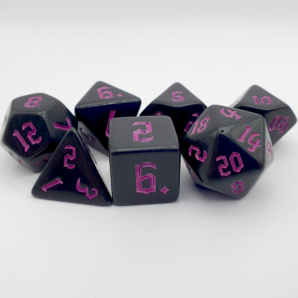 Full Moon purple dice set