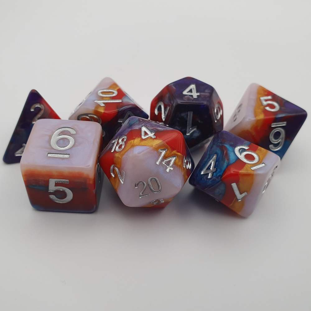 Gemstone Strata Dice Set