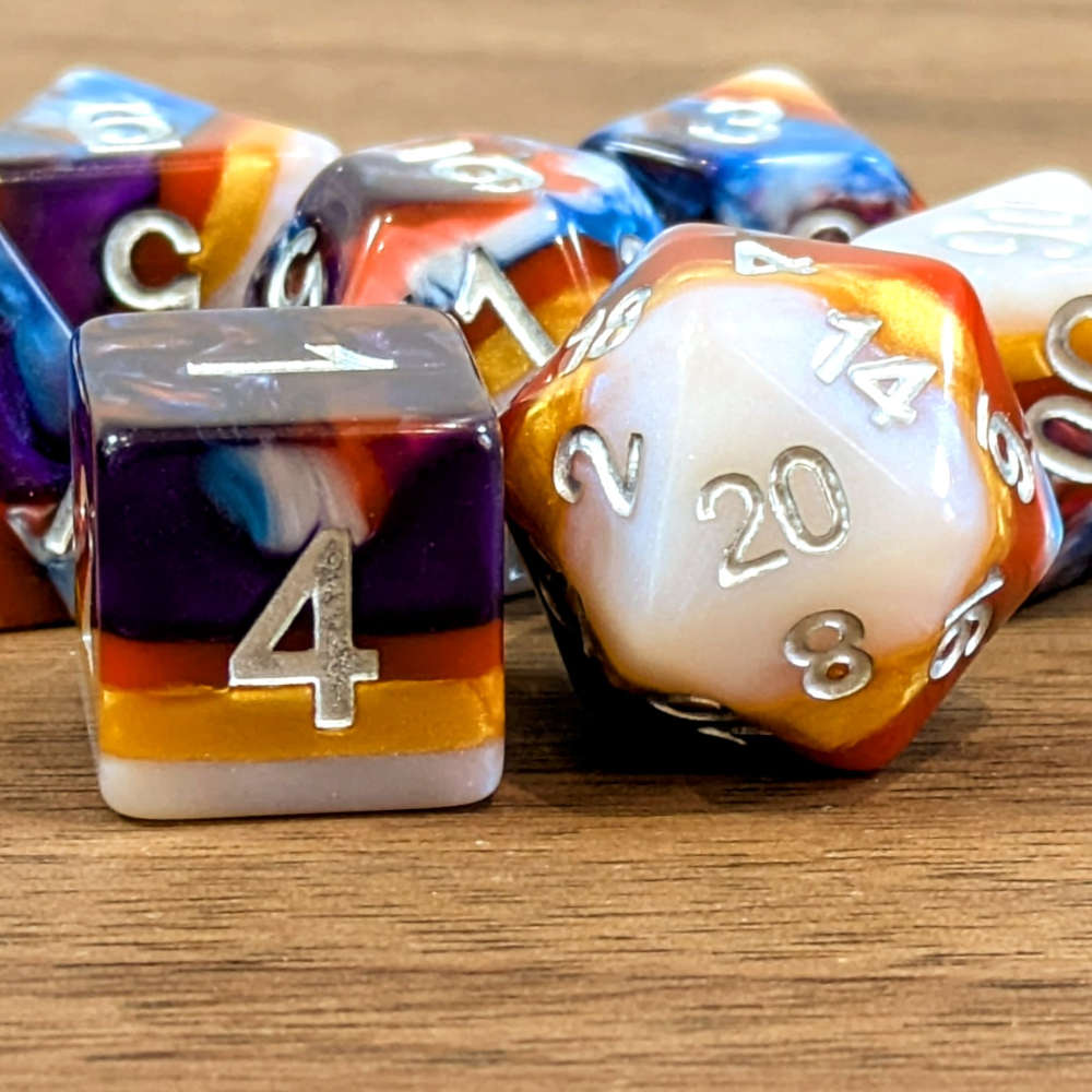 Gemstone Strata Dice Set