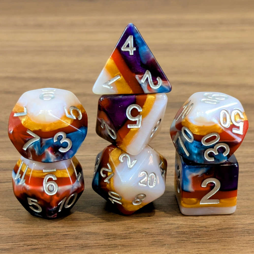 Gemstone Strata Dice Set