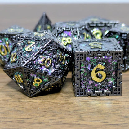 Glittery Metal Dragon Dice