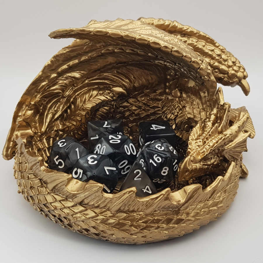 Gold dragon dice holder