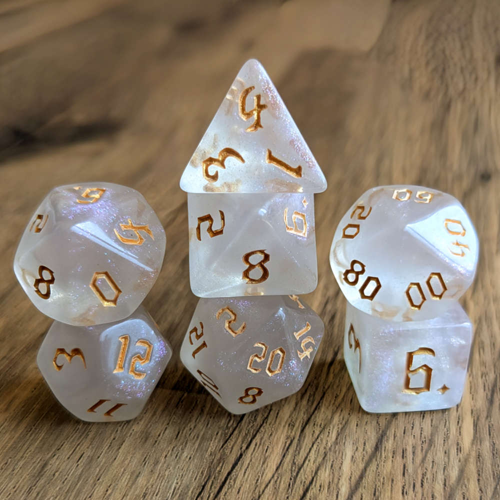 Gold Magic Mist Dice Set