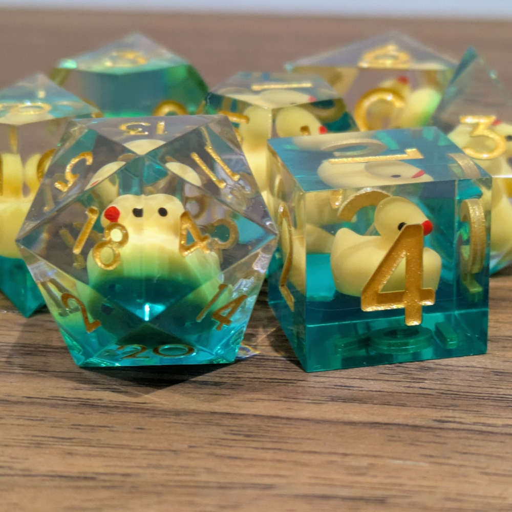 Gold Sharp Edge Duck Dice
